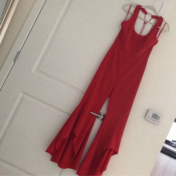 Intermix Red Jumpsuit - Picture 3 of 3